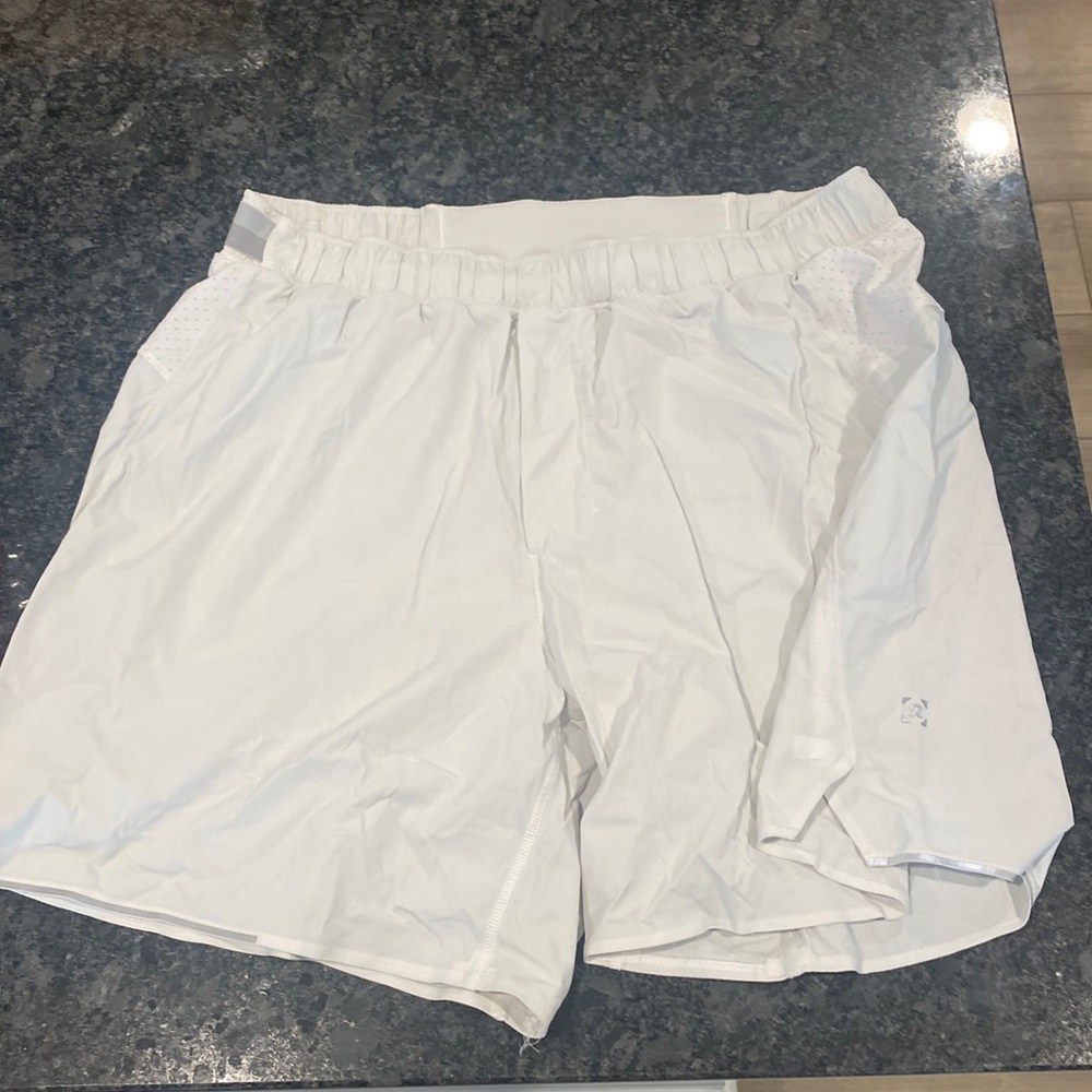Mens lululemon white shorts